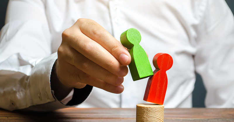 person replacing a recruiter